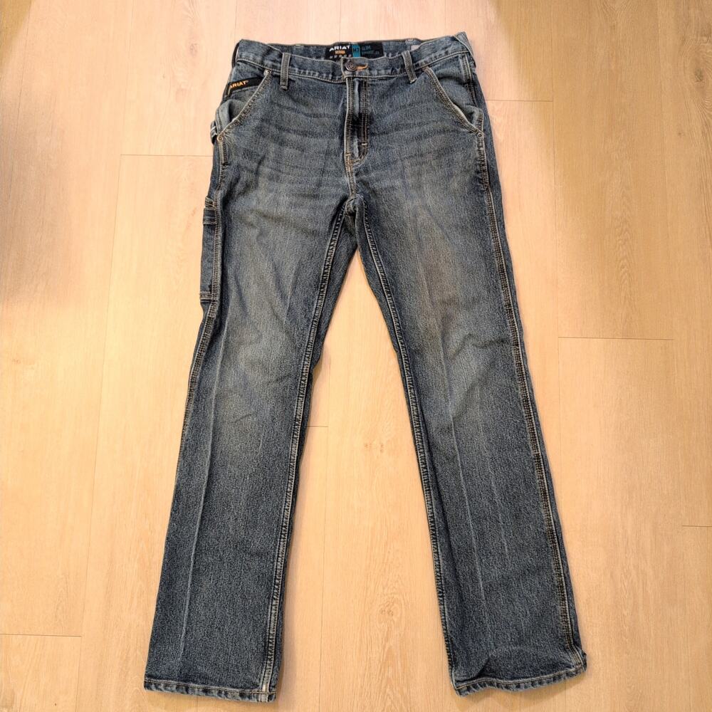 Ariat Rebar M7 Slim Straight Jeans Men‎ Size 31x29 Workwear Carpenter